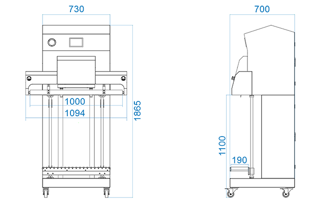 DZQ 1000L S Dimensions