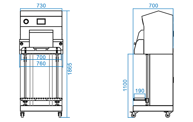 DZQ 700L S Dimensions