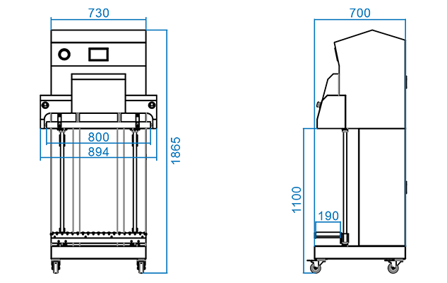 DZQ 800L S Dimensions