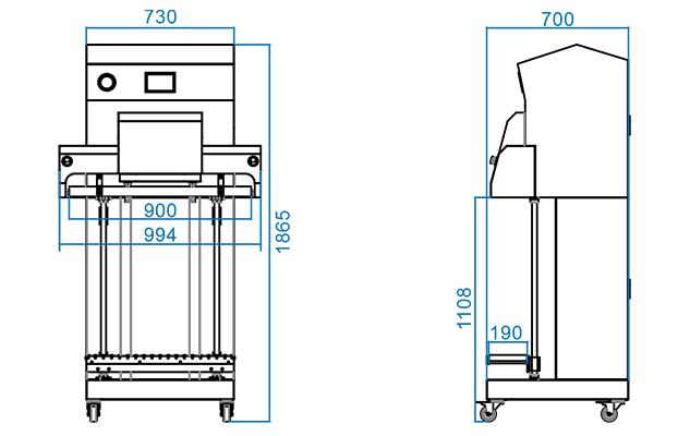 DZQ 900L S Dimensions